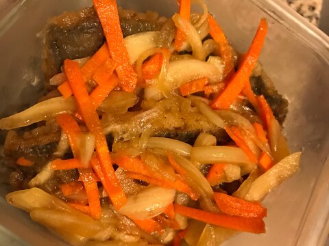 リンゴ酢で鯵の南蛮漬け